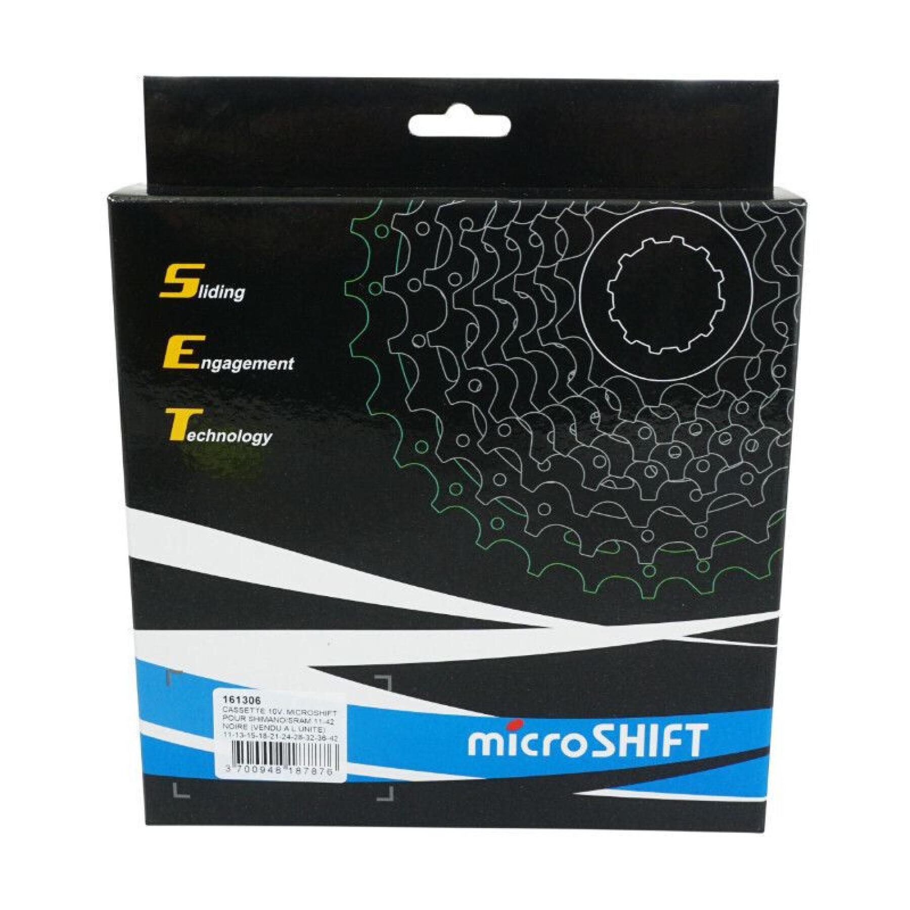 Mountainbike cassette Microshift Shimano-Sram 10 v 11-42 T