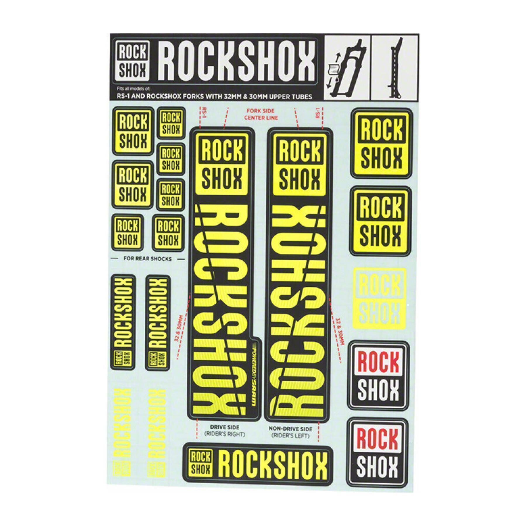 Stickerset voor vorken tot 2018 Rockshox