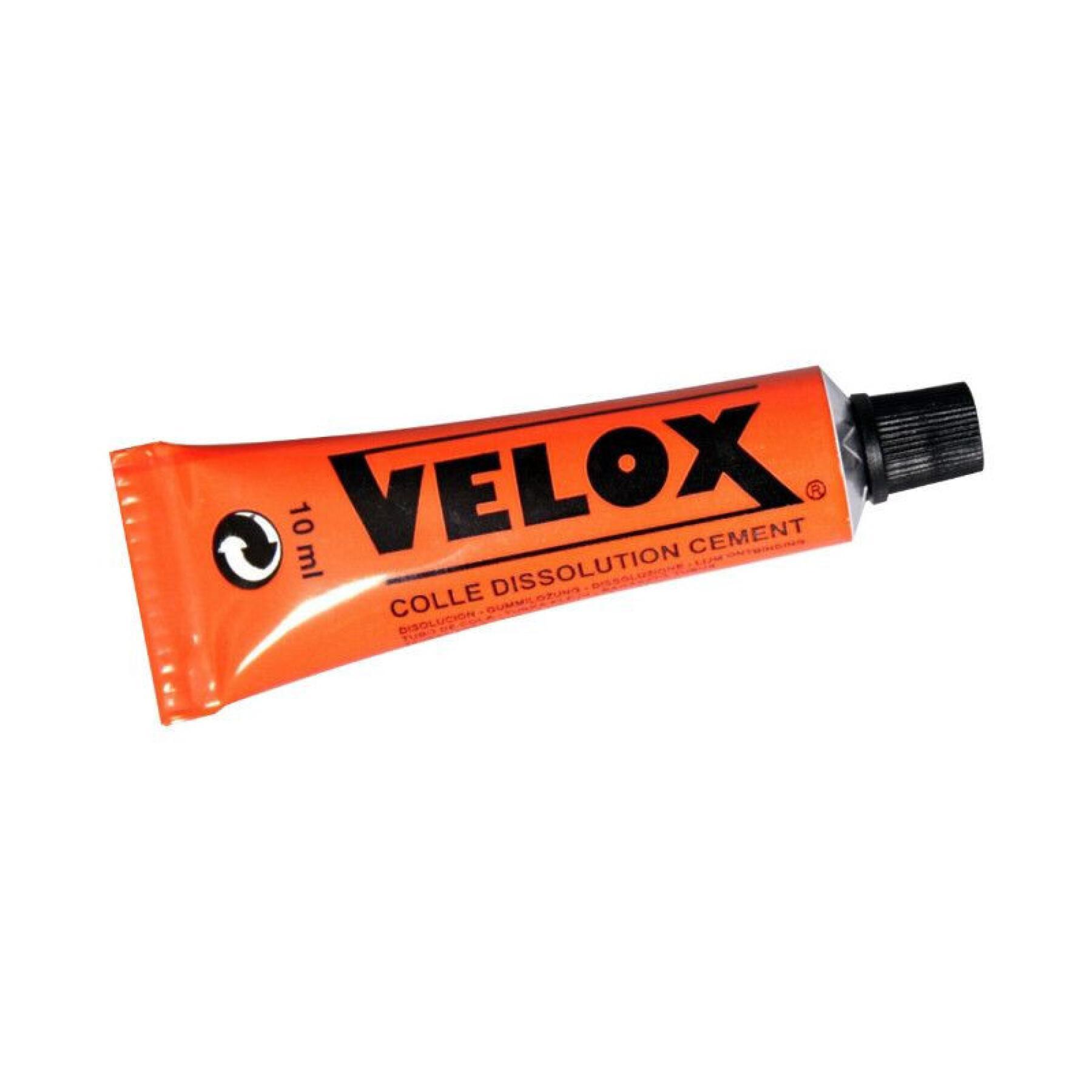 Doos met 18 tubes oplossende lijm Velox Rustine