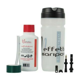Preventieve tubeless kit 250ml + velglint + ventielen, voor 2 wielen Effetto Mariposa tubeless caffélatex S