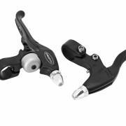 Paar remgrepen voor mountainbikes 4 doights met geïntegreerde bel compatible twist grip Tektro V-Brake Tektro